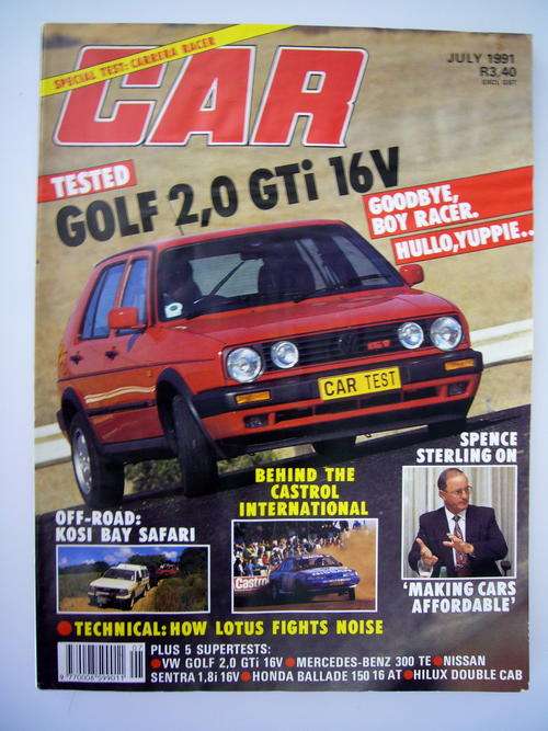 CAR MAGAZINE JULY 1991 (GOLF GTI 16V, PORSCHE CARRERA 4)