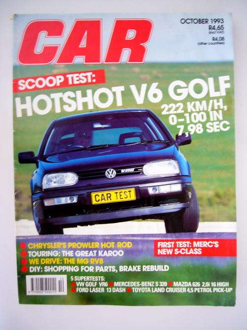 CAR MAGAZINE OCTOBER 1993 (MG RV8)