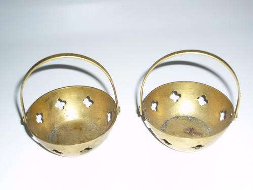 2 SMALL BRASS BASKET