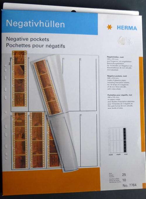 HERMA NEGATIVE POCKETS FOR 35MM FILMS(24X36)