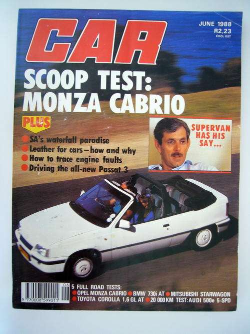 CAR MAGAZINE JUNE 1988  BMW 730I, OPEL MONZA CABRIO, AUDI, VISION 3