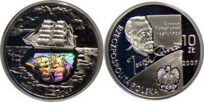 Silver coin polish boat - Silver 925 hologram
