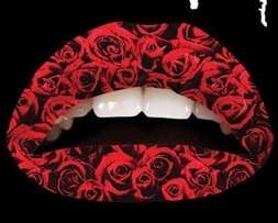Temporary lip tattoo