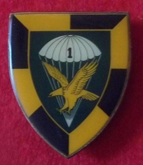 1 PARACHUTE BATTALION YELLOW TYPE ~ METAL SHOULDER FLASH *3PINS*