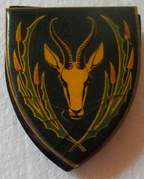 5 SA INFANTRY BATTALION YELLOW TYPE 1ST ISSUE METAL SHOULDER FLASH *3PINS*
