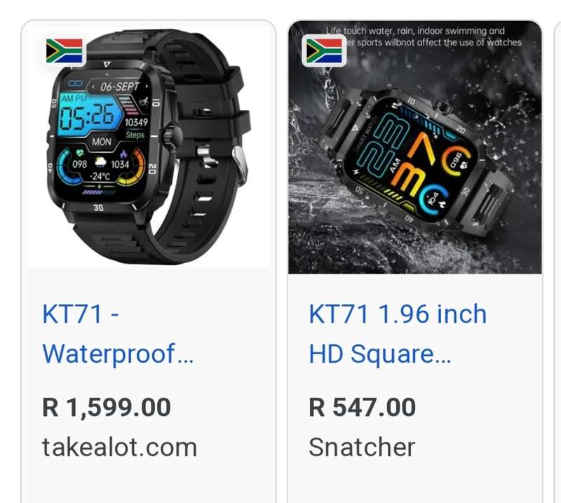 Smart Watches Cheapest price in SA Jelloo KT71 Smartwatch was listed for 400.00 on 26 Aug at 17 46 by Coetzea in Pretoria Tshwane ID 622498778