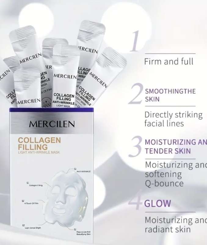 Collagen thin film facial mask