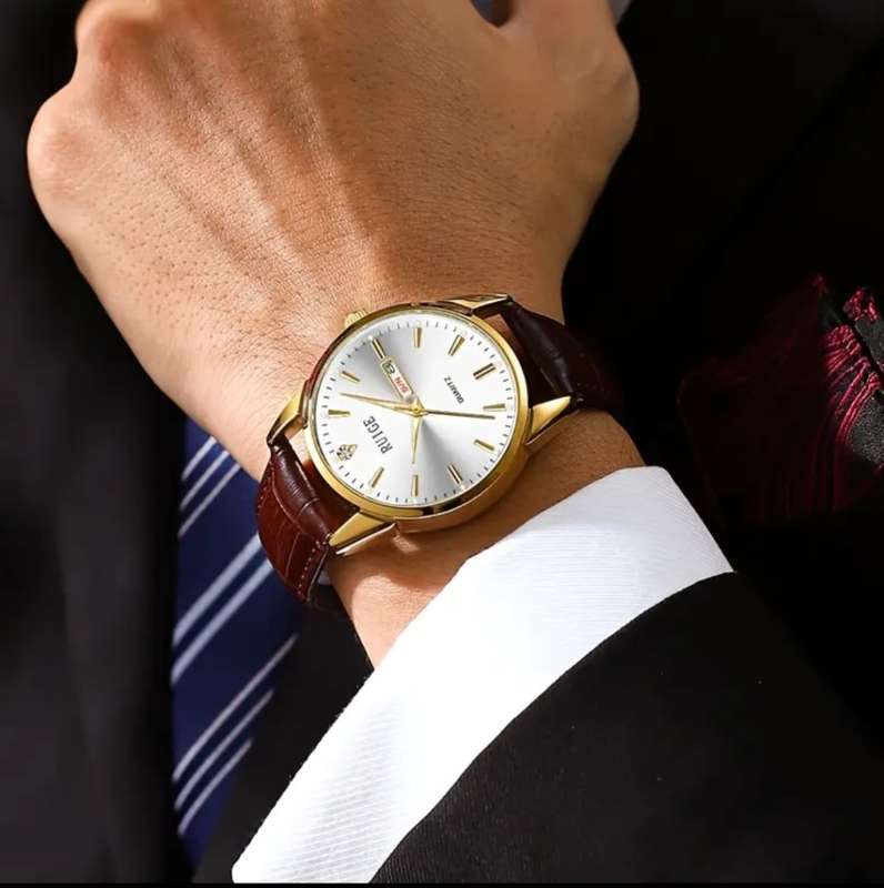 Ruige mens classic quality stainless steel watch