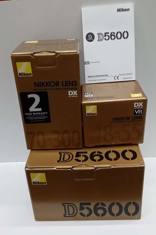Nikon D5600body +18-55mm +70-300mm