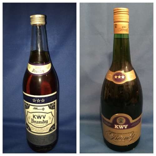 KWV brandy 3star x 2 bottles
