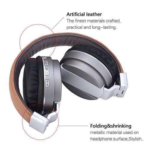 Bluetooth Headphones,Wireless On-Ear Folding Hi-Fi Stereo Headset with Microphones, Noise Canceling