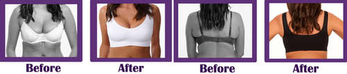 Before and after the genie bra.