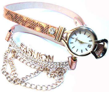 Fashion Watch With Snake Skin Design