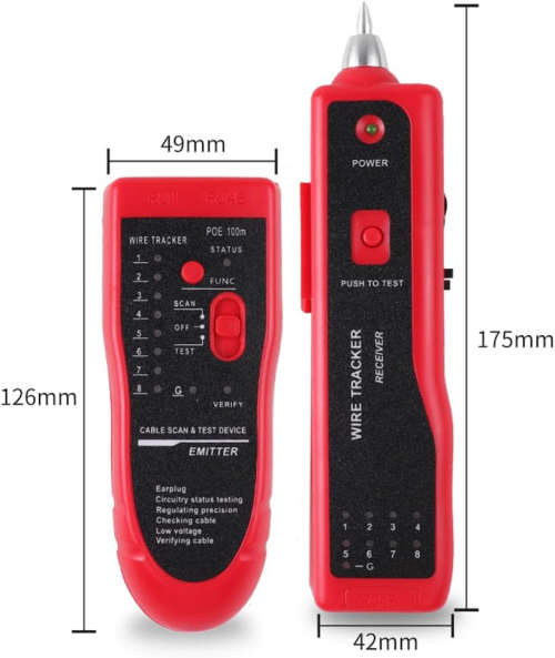 Network RJ45 RJ11 Telephone LAN Cable Tester Wire Tracker Tracer Wire Finder
