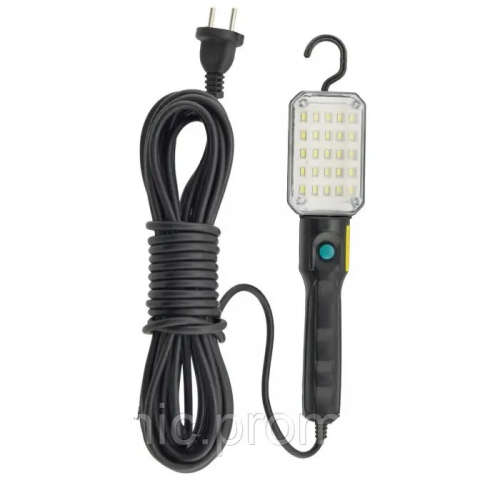 Portable LED 25 LED Light Cable 10m with Magnet and Hook Black