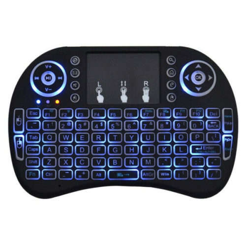 Mini Wireless Keyboard Rechargeable LED Backlit Air Mouse
