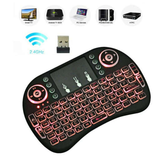 Mini Wireless Keyboard Rechargeable LED Backlit Air Mouse