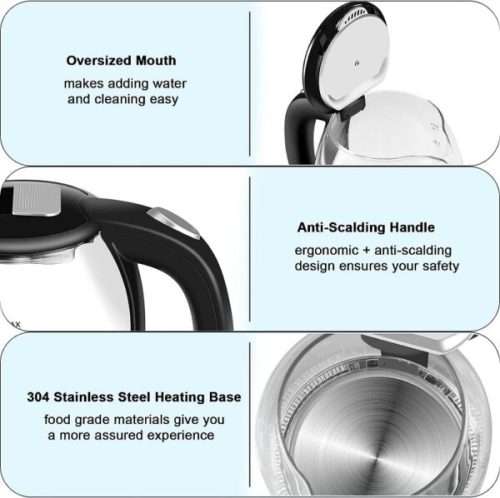 RAF Electric Transparent Water Kettle 2.0L