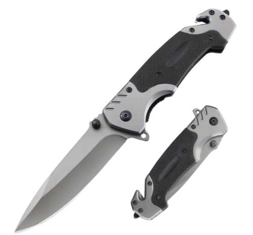 Men`s Pocket Folding Knife with Glass Breaker, Seat Belt Cutter, Emergency Rescue Thumb Nail