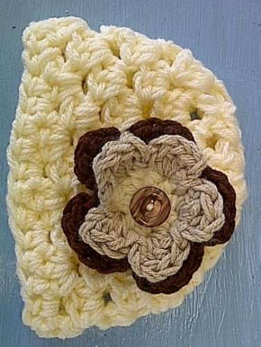 Crafty Stuff: Crochet Baby Lacy Cloche hat  Cream and Chocolate