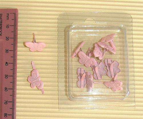Crafty Stuff:  Brads pink butterflies x12