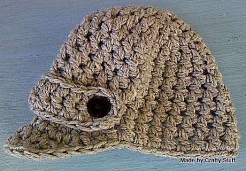 Crafty Stuff: Crochet Baby Newsboy hat  Any colour you like