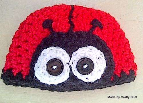 Crafty Stuff: Crochet Baby ladybug face