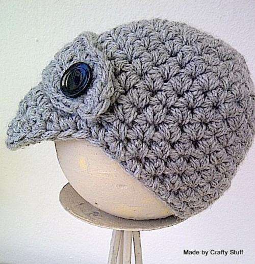 Crafty Stuff: IN STOCK Crochet  Grey Newsboy Beanie 0-3 months