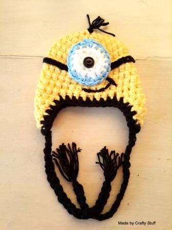 Crafty Stuff: IN STOCK Crochet Minion hat 0-3 months