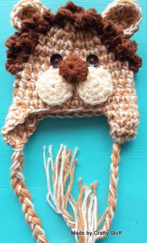 Crafty Stuff : Baby Lion hat 0-3 months MADE TO ORDER