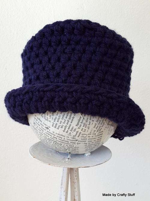 Crafty Stuff : Crochet baby top hat  0-3 months MADE TO ORDER