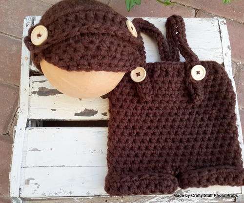Crafty Stuff : Crochet Newsboy hat and shorts set (any colour) 0-3 months MADE TO ORDER