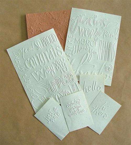 Crafty Stuff: Embossed paper 3 sheets 4 tags