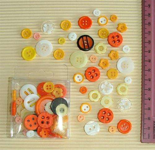 Crafty Stuff: Button Variety for scrapping. cardmaking: Orange