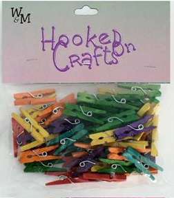 Crafty Stuff:   Coloured Pegs , packet of 50