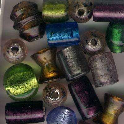 Crafty Stuff:   Indian Glass Beads x 20 MIXED COLOURS