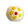 Crafty Stuff:  Wooden Beads, White with white-yellow dots