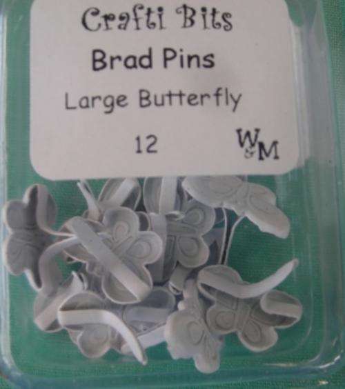 Crafty Stuff:  Lg White Butterflies (12)