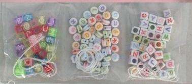Crafts- Kids Coloured Alphabet Beads