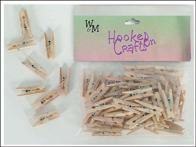 Crafty Stuff:  Natural colour Pegs , packet of 50