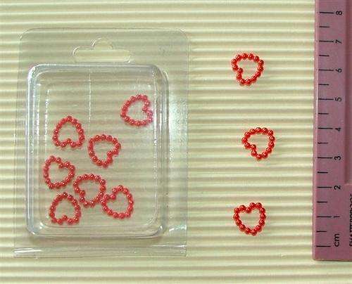 Crafty Stuff:  Pearl decor hearts x10
