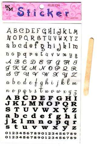 Crafty Stuff:  Rub-On's Alphabet