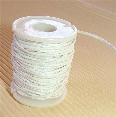 Crafty Stuff: Wax Cord +-6m Roll : White