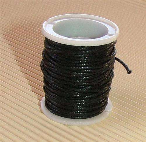 Crafty Stuff: Wax Cord +-6m Roll : Black