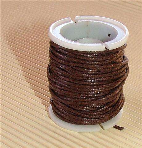 Crafty Stuff: Wax Cord +-6m Roll : Brown