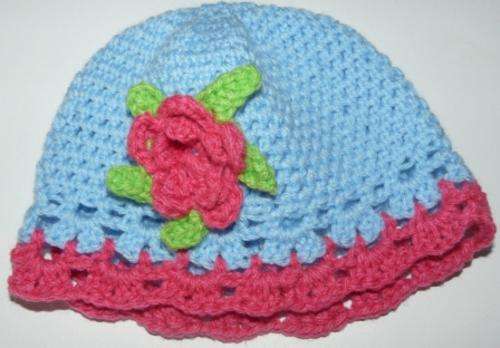 Crafty Stuff: Crochet Baby Beanie in Blue
