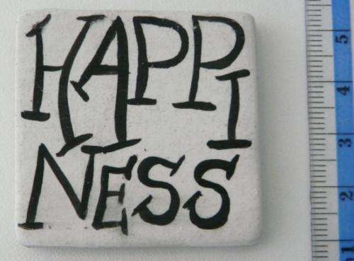 Crafty Stuff: Mosaic Insert:  Ceramic Word :HAPPINESS