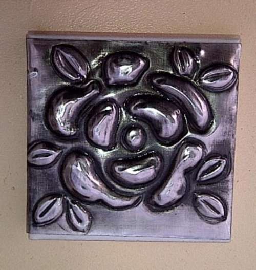 Crafty Stuff: Mosaic Insert:  Pewter Rose