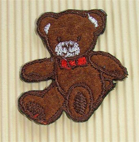 Crafty Stuff: Iron on motif brown teddy with red bow