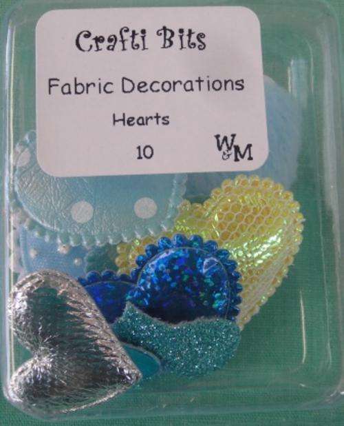 Crafty Stuff:  Fabric Hearts Blues